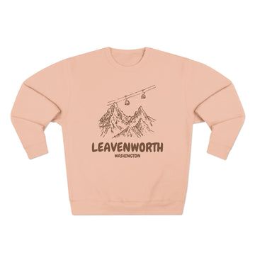 Buy pale-pink Premium Leavenworth, Washington Gondola Ski Mountain Sweatshirt