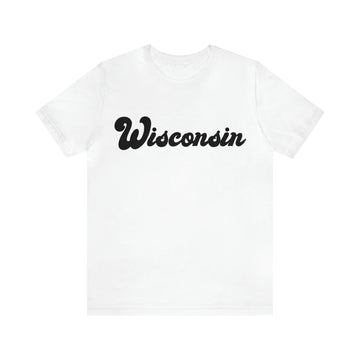 Buy white Wisconsin T-Shirt - Retro Unisex Wisconsin Shirt