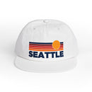 Seattle, Washington retro sunset Surf Cap | vintage striped sun state hat-1
