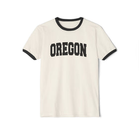 Oregon Cotton Ringer Graphic Tee - Unisex Oregon T Shirt, Vintage Style Tee, Men's/Women's Tee - 0