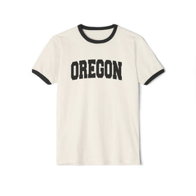 Oregon Cotton Ringer Graphic Tee - Unisex Oregon T Shirt, Vintage Style Tee, Men's/Women's Tee