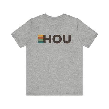 Buy athletic-heather Houston, Texas tee - HOU t shirt retro stripes
