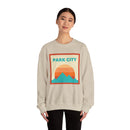 Retro Park City, Utah Sweatshirt, Mountain Sun Design, Unisex Crewneck, Gift for Outdoorsy Friends, Vintage Park City, Utah Jumper-17