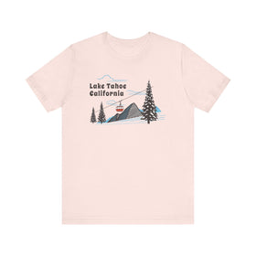 Lake Tahoe, California T-Shirt - Retro Ski Mountain Gondola Unisex Lake Tahoe Shirt