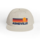 Asheville, North Carolina retro sunset Surf Cap | vintage striped sun state hat-4