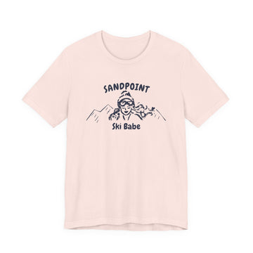 Sandpoint, Idaho Ski Babe T‑Shirt - Retro Skiing Graphic Tee - 0