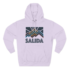 Buy lilac Salida, Colorado Hoodie - Retro Mountain Unisex Sweatshirt