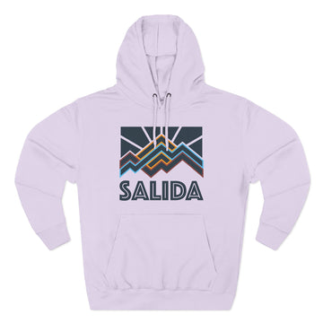 Buy lilac Salida, Colorado Hoodie - Retro Mountain Unisex Sweatshirt
