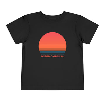 Buy black North Carolina Toddler T-Shirt - Retro 80s Unisex Toddler North Carolina Shirt