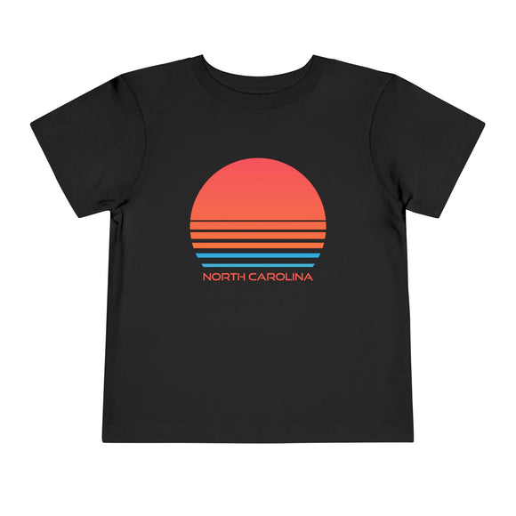North Carolina Toddler T-Shirt - Retro 80s Unisex Toddler North Carolina Shirt