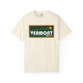 Vermont Graphic Tee, Comfort Colors Retro Mountain Unisex T shirt