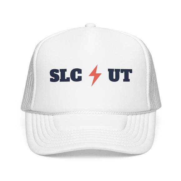 Salt Lake City, Utah Retro Trucker Hat - Lightning Foam Cap