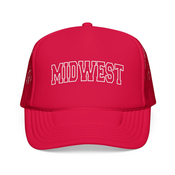 Midwest Trucker Hat — Vintage College Foam Mesh Cap