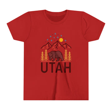 Buy red Utah Youth T-Shirt - Unisex Kids Utah Shirt
