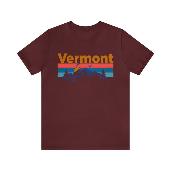 Vermont T-Shirt - Mountain Sunset Unisex Vermont Shirt