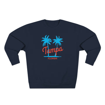 Buy navy Premium Tampa, Florida Sweatshirt - Retro Unisex Sweatshirt