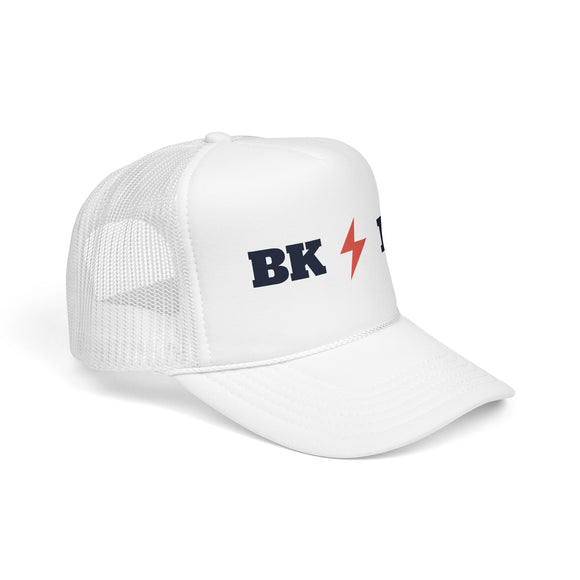 Brooklyn, New York Retro Trucker Hat - Lightning Foam Cap