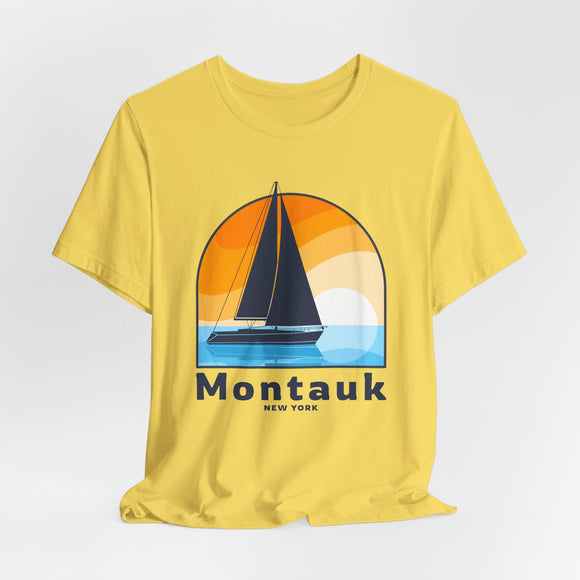 Montauk, New York T Shirt - Sailboat Tee
