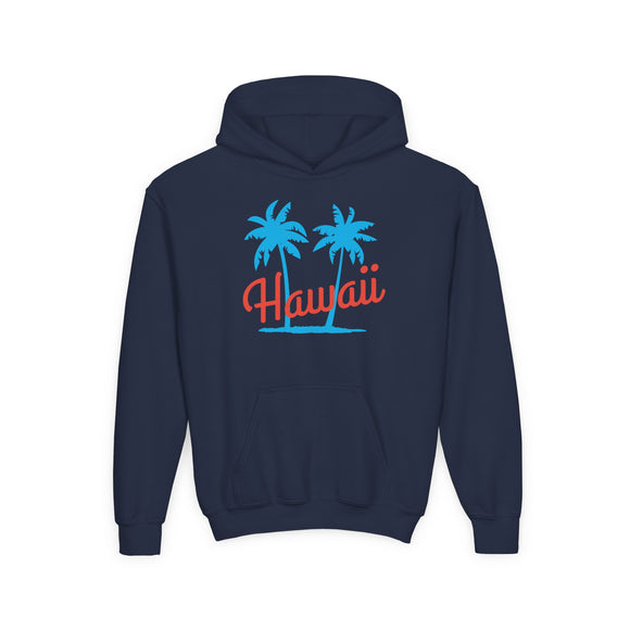 Hawaii Youth Hoodie - Retro Mountain Hawaii Youth Sweatshirt