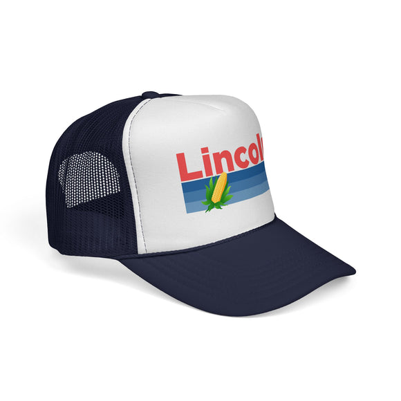 Lincoln, Nebraska Retro Corn and Farm Trucker Hat
