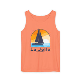 La Jolla, California Sailboat Tank Top | Comfort Colors 100% Cotton