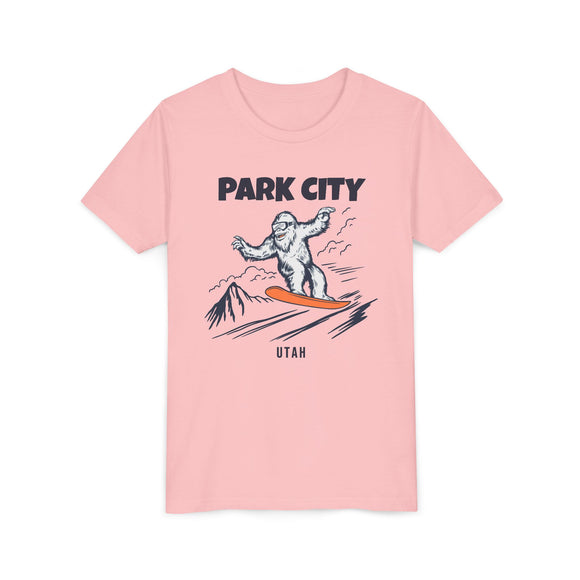 Park City, Utah Yeti Snowboard Youth Tee - Kids Skiing Shirt
