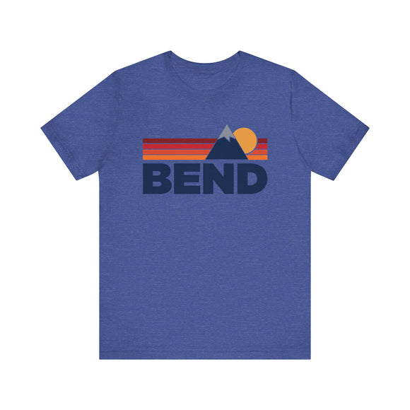 Retro Bend, Oregon T-shirt, Mountain Tee, Vintage Bend Unisex Jersey Shirt, Outdoor Hiking Apparel