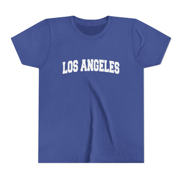 Buy heather-true-royal Los Angeles, California Youth Graphic Tee - Kids Los Angeles T Shirt