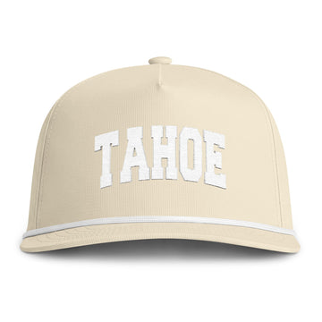 Buy ivory Lake Tahoe, California Embroidered Rope Hat - Vintage Sunwashed Rope Cap, Comfort Colors
