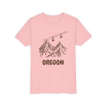 Buy pink Oregon Youth T-Shirt — Vintage Gondola Ski Mountain Tee