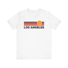Los Angeles, California T-Shirt Retro Sun Ombre Unisex Tee, Vintage California Tee, Mountain Sun Los Angeles Tee, California Souvenir Shirt