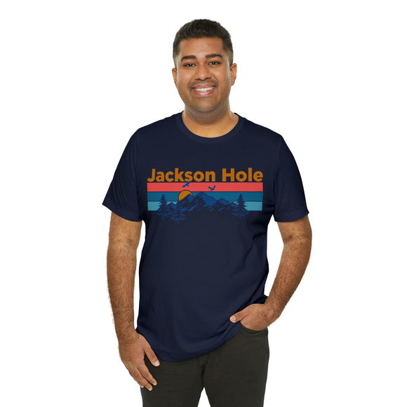 Jackson Hole, Wyoming Shirt - Mountain Sunset Unisex Jackson Hole T-Shirt