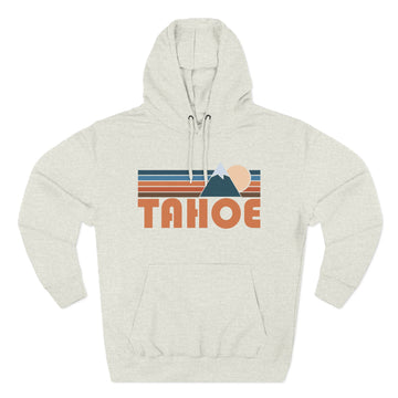 Buy oatmeal-heather Tahoe, California Hoodie - Retro Mountain Unisex Sweatshirt