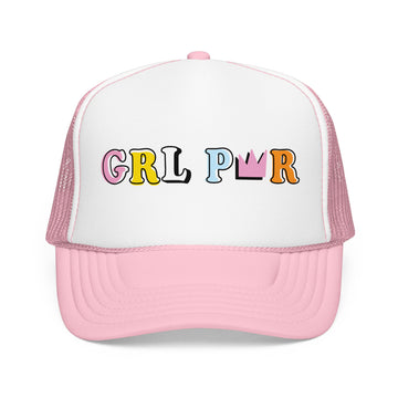 Buy light-pink-white Girl Power Trucker Hat Boho