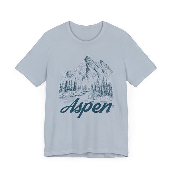 Aspen, Colorado Graphic Tee - Mountain Illustration Aspen T Shirt