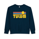Tulum, Mexico Toddler Sweatshirt - Retro Sun Tulum Toddler Crewneck Sweatshirt-4