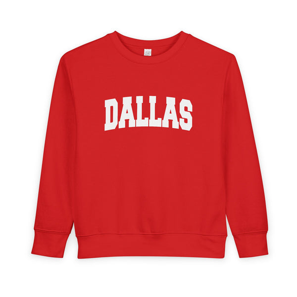 Dallas, Texas Toddler Sweatshirt - Dallas Toddler Crewneck Sweatshirt