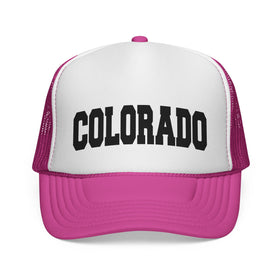 Buy pink Colorado Retro Collegiate Style Trucker Hat