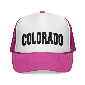 Buy pink Colorado Retro Collegiate Style Trucker Hat