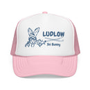 Ludlow, Vermont Ski Bunny Trucker Hat-1