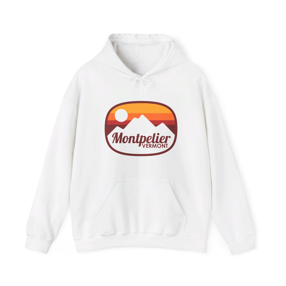 Montpelier, Vermont Hoodie - Retro Ombre Unisex Montpelier Hoodie Sweatshirt
