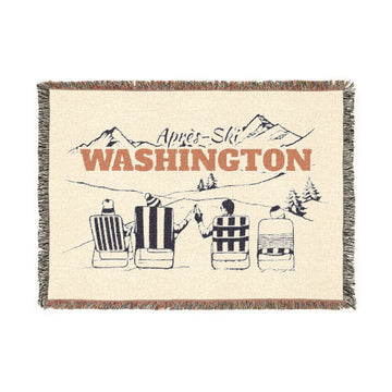 Washington Ski Town Throw Blanket | Mountain Woven Blanket