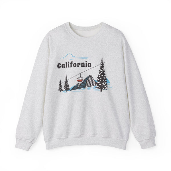 California Sweatshirt - Unisex Retro Ski Mountain Gondola California Sweatshirt