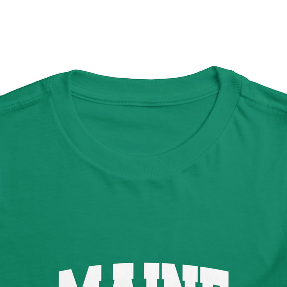 Maine Toddler Graphic Tee - Kids Maine Vacation T-Shirt
