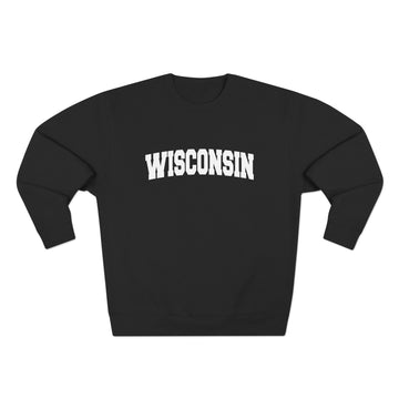 Buy black Premium Wisconsin Retro Graphic Sweatshirt