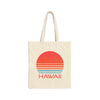Hawaii Cotton Canvas Hawaii Tote Bag - Retro 80s
