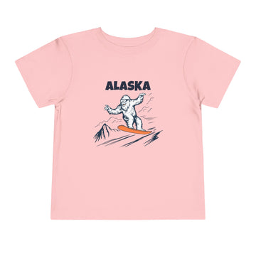Buy pink Alaska Yeti Snowboard Toddler Tee