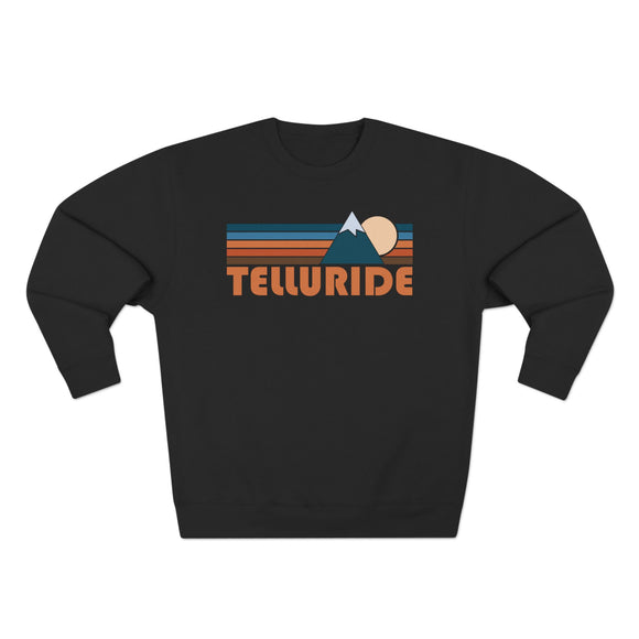 Premium Telluride, Colorado Retro Mountain Graphic Sweatshirt