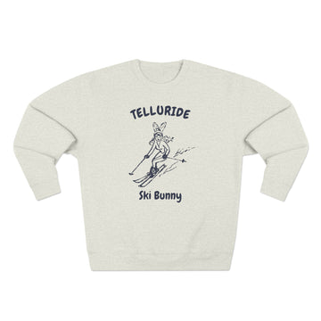 Buy oatmeal-heather Premium Telluride, Colorado Ski Bunny Sweatshirt