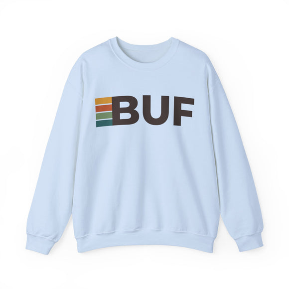 Buffalo, New York BUF Retro Stripe Sweatshirt